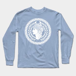 Aesthetic Silhouette Greek Logo Design Long Sleeve T-Shirt